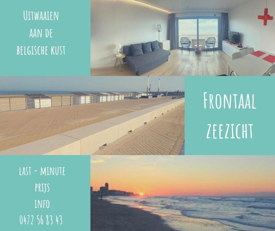 Studio Zwembad Met Frontaal Zeezicht Oostende Eksteriør billede